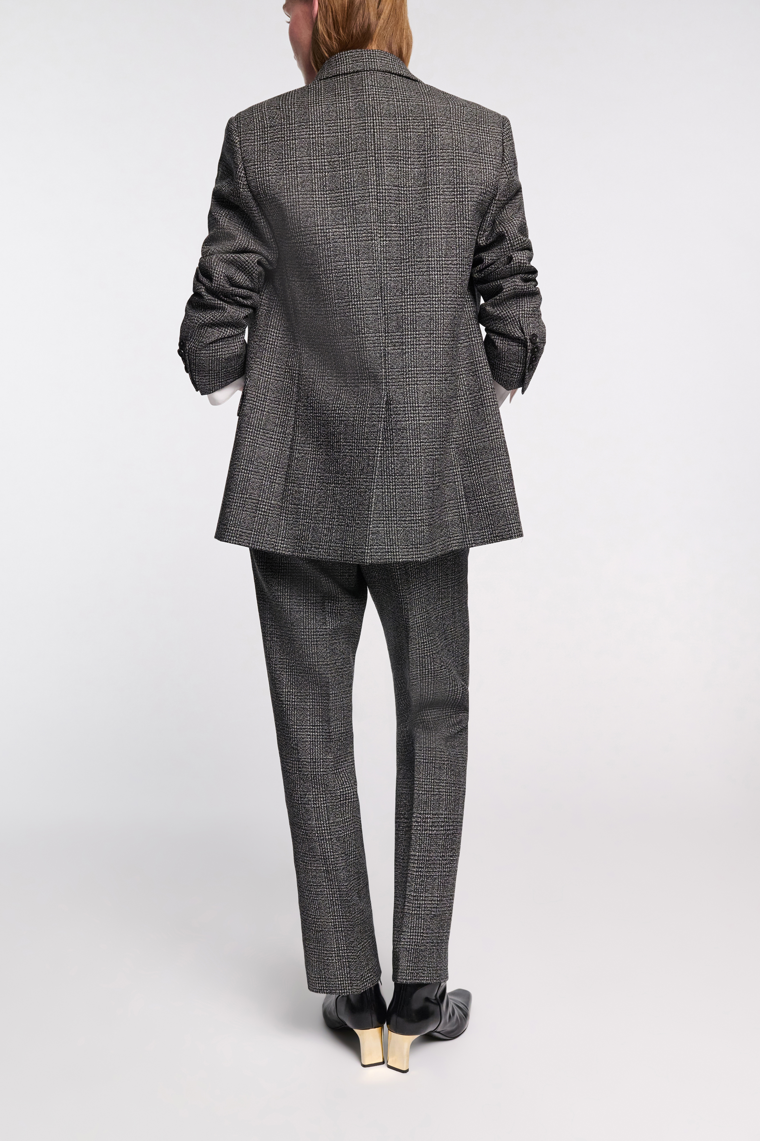 Dorothee Schumacher Glen plaid wool blazer salt & pepper glencheck